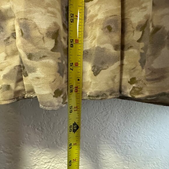 Baltic Born Floral Semi Sheer Tiered Long Sleeve Smocked Waist Dress Size M - Picture 9 of 10